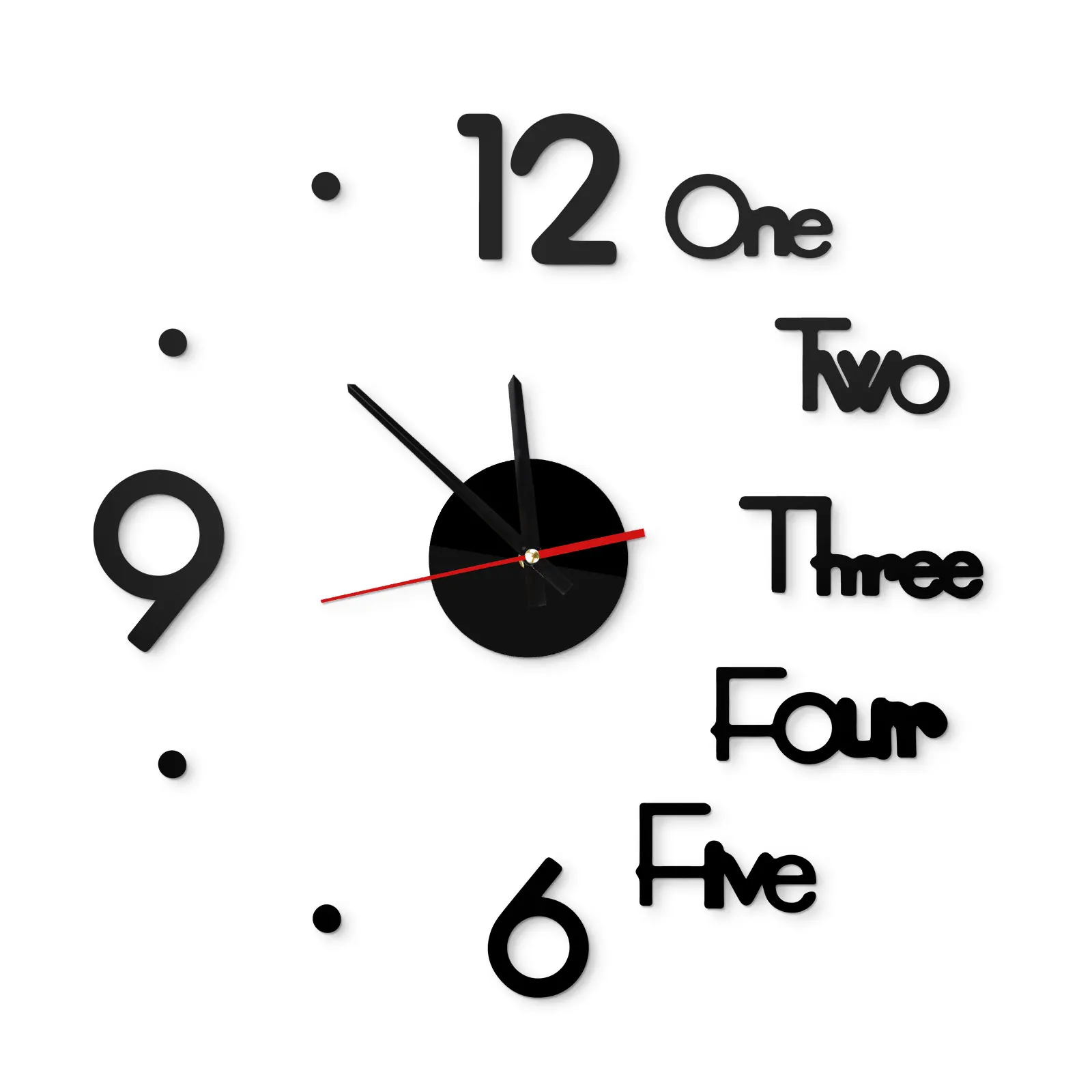 

3D Wall Clock Mirror Wall Stickers Creative DIY Wall Clocks Removable Art Decal Sticker Home Decor Living Room Quartz Reloj