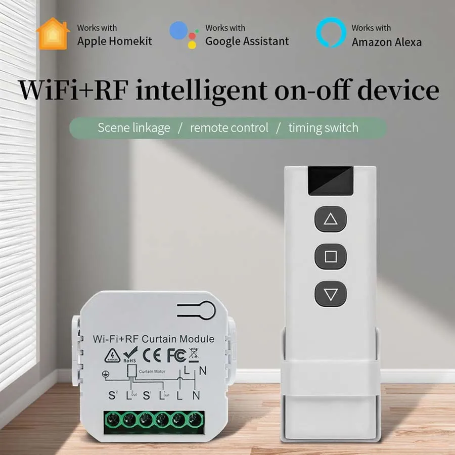Tuya WiFi 스마트 커튼 스위치 컨트롤러 셔터 셔터 모터 제어 스마트 라이프 APP 제어 Alexa Google 홈 음성 제어