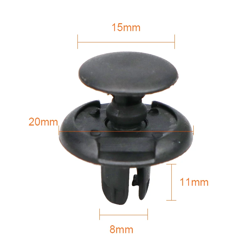 10/20/50pcs Auto Bumper Fastener 8mm Hole Rivet Retainer Push Engine Cover Car Door Trim Panel Clip Fasteners Toyota BMW car fastener clips car retainer clips auto fastener clips car fastener clip auto fastener clip kit
