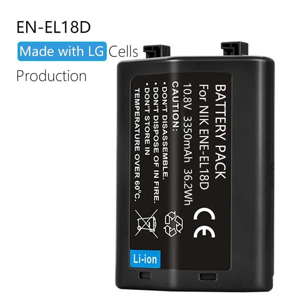 

EN-EL18D EN-EL18d ENEL18d Rechargeable lithium battery for Nikon Z9 D800 D4 D4S D5 D6 D800 D850 D500 Battery Grip