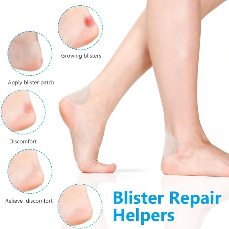 Silicone Gel Shoes Stickers Pain Relief Patch Liner High Heel Sticker Feet Care Adhesive Hydrocolloid Pads Cushions 10-100pcs