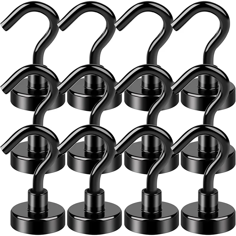 10- 40PCS Gold Black Magnetic Hook For Kitchen Bathroom Workplace Coat Towel Gadget Wall Mount Magnet Hanger Storage Organizer gold wall hooks for bathroom kitchen keys coat robe towel hook hanger zinc black small hook bathroom hardware