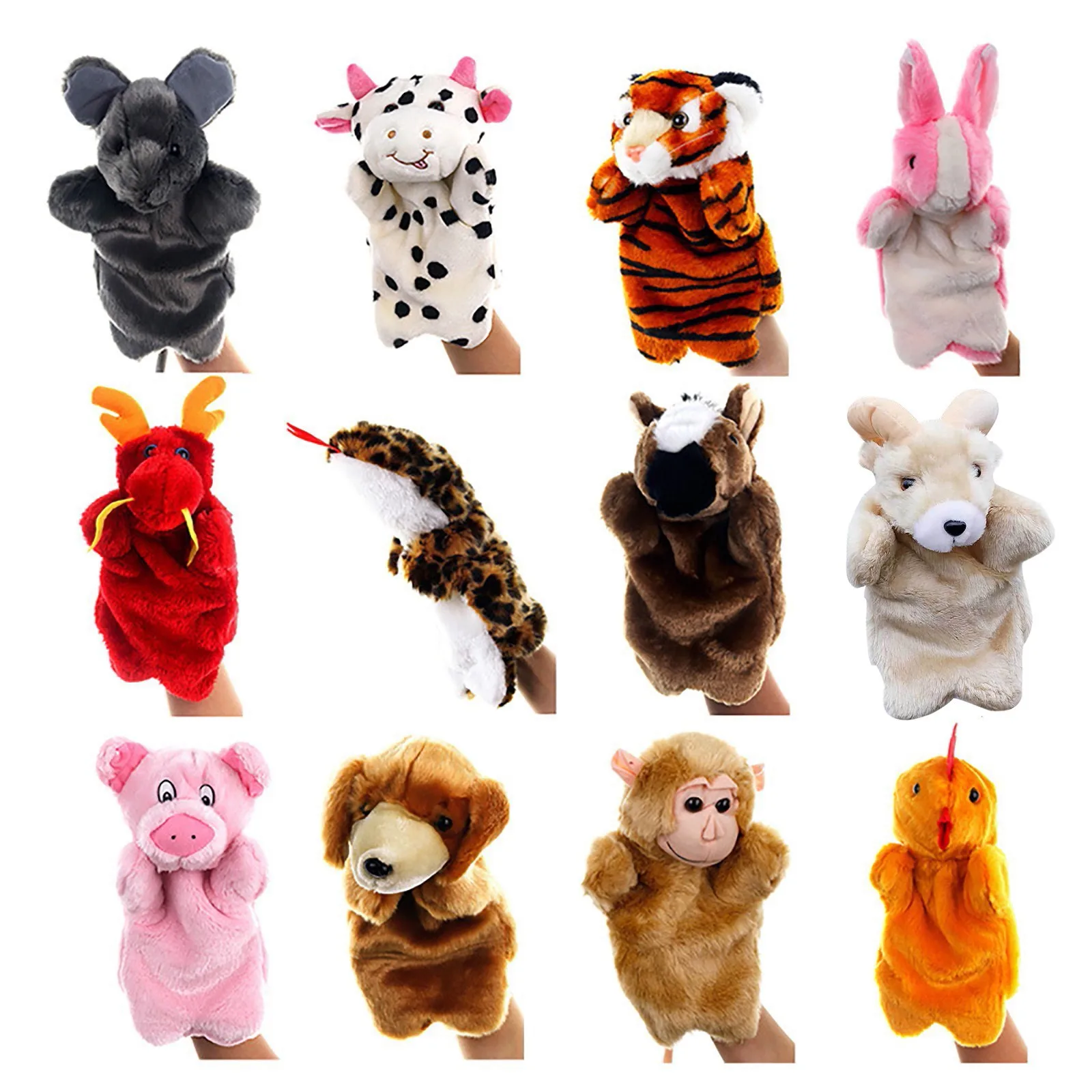Stuffed Hand Puppet Parent-Child Doll Hand Puppet Party Favours Kids Toys Party Gift Fiesta 1pc plush toys