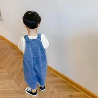 Salopette en Jean pour Bébé Fille et Garçon, Vêtement Décontracté et Solide, Tenue d'Automne 4