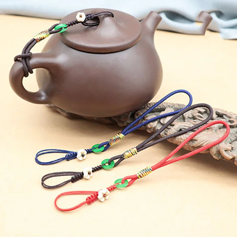 Creative purple clay pot cover cup cover anti falling pendant hanging rope boutique accessories Stationery high-grade handmade