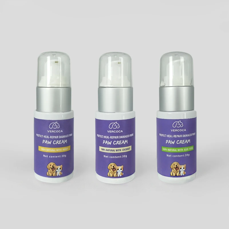 One Set 3 Scents Aloe Vera/Honey/Coconut Organic Natural Paw and Nose Care Cream for Dogs and Cats