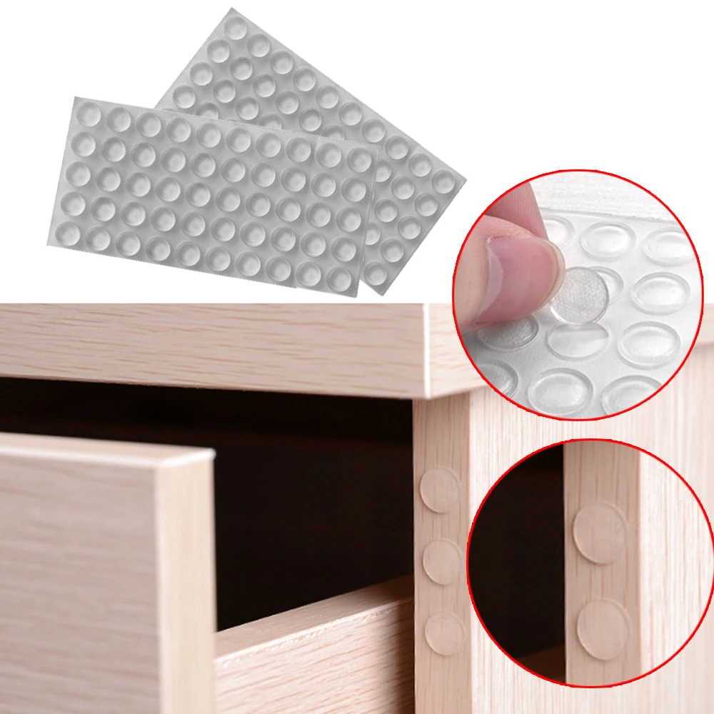 Soft Close Drawer Cabinet Cupboard Door Bumpers Stop Door Buffer Pad Sound Dampening Adhesive Transparent Rubber Pads silicone bumpers,cabinet door buffer,cabinet door stop,door stops
