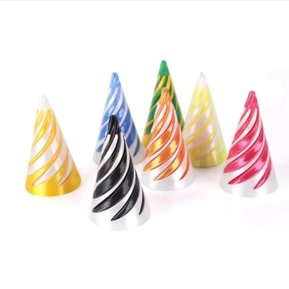 Spiral Cone Pyramid 3D Printed Vortex Sculpture Ornament