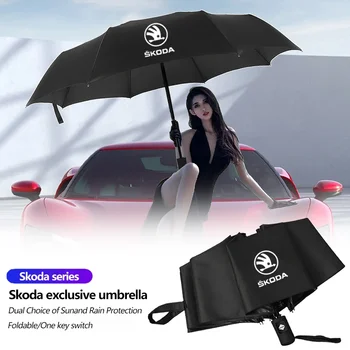 Adesivi per auto Ombrellone pieghevole antivento di alta gamma per auto per Skoda Yeti Kamiq Kodiaq Karoq Octavia Fabia Rapid Vrs Mk3 Superb
