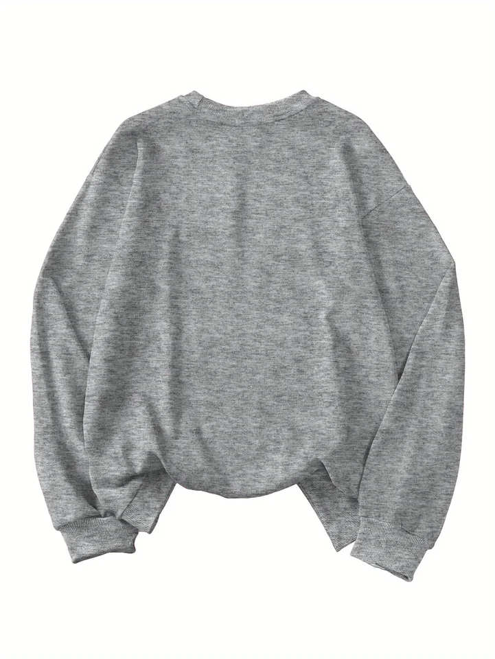 Womens Minimalist Dandelion Bird Art Sweater