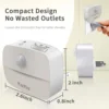 LED Night Light With Motion Sensor EU US Plug Lamps Wall Night Lamp Dimmable Bedroom Toilet Hallway Kitchen Kids Night Lights 5