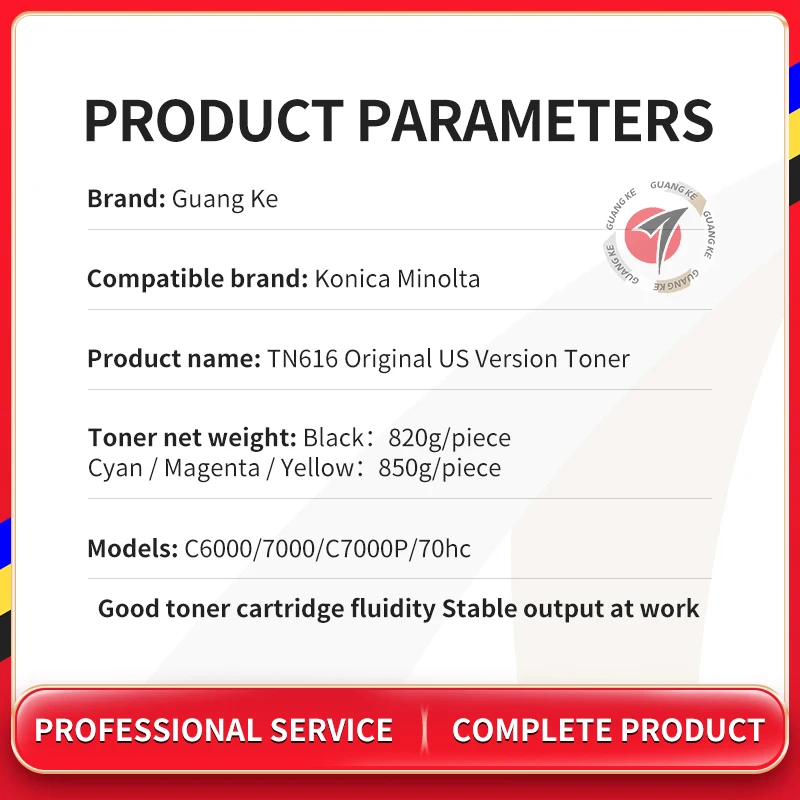 Original TN 616 TN616 Toner Cartridge A1U9130 A1U9350 A1U9433 For Konica Minolta C6000 C7000 A1U9233 Tn616K Tn616C Tn616Y Tn616M