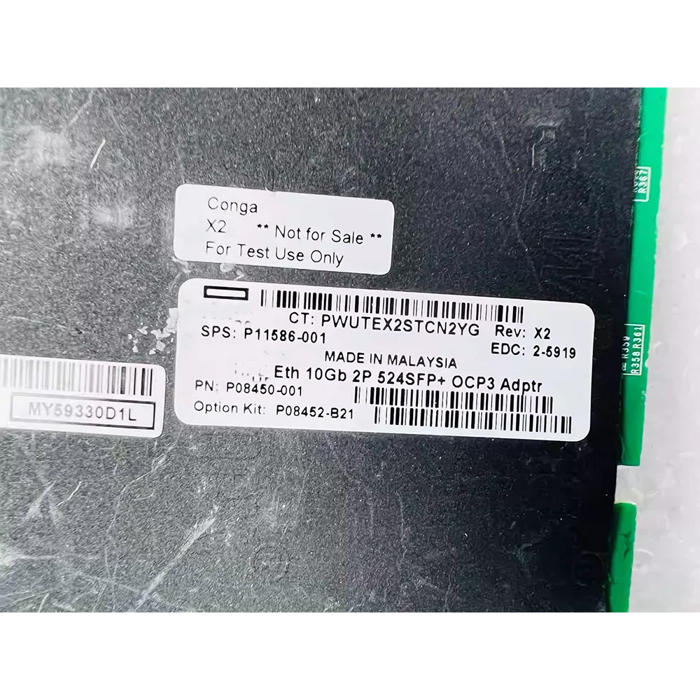 이중 전기 포트가 있는 HP 10 기가비트 네트워크 카드용 524SFP+ OCP3 ADPTR QL41132HQCU-HE P08452-B21 P08450-001