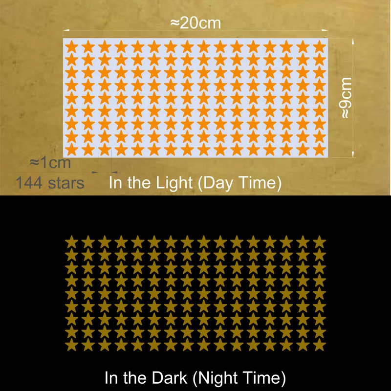 Vibrant Glowing Star Stickers for Kids' Rooms - Ceiling & Wall Decor