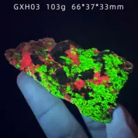Spécimen minéral de Willemite naturel américain rouge feu et vert fluorescent pour la guérison, l'enseignement et la décoration intérieure 3