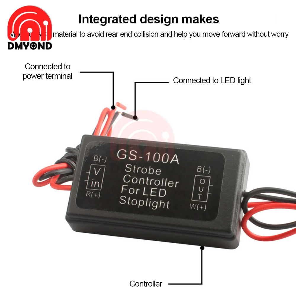thumbnail interactive-video image 1 of Xotic Tech GS-100A LED Strobe Controller – 12V Flasher Module For Brake Lights – 7443 1157 3157 1 of 6