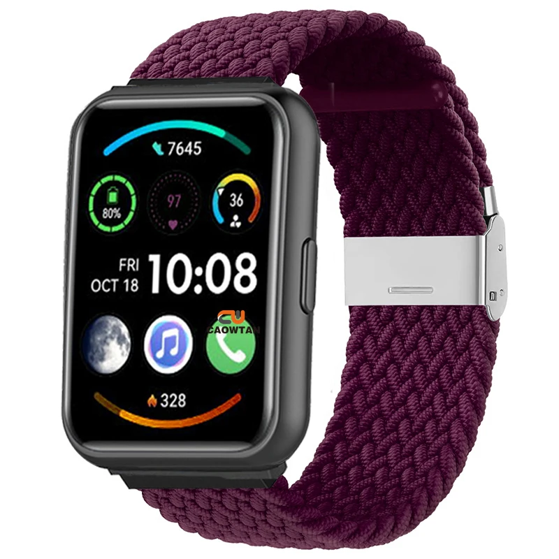 Braided Nylon Loop Strap - Woven Elastic Wristband Replacement Bracelet