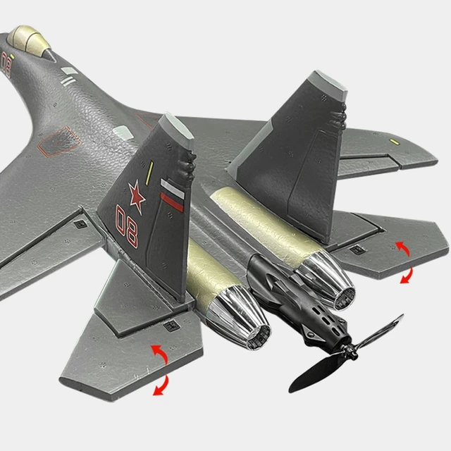Flexible R/C Aircraft 360°Flip-Roll Stunt RC Fighter Foam Model Plane Outdoor Play LED Glider EPP Toy Kids Favor Playset 6