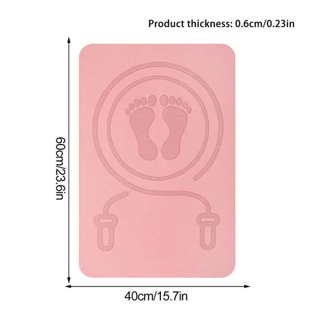 6mm Jump Rope Mat TPE Material Anti Shock Anti Noise Exercise Mat for Home Gym Workout Fitness Yoga Pilates Floor Protection 6