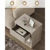 NightStand Set of 2 with Drawer Storage Bedside Table End Table Large Modern Wood Wide Bedside Stand Mid Century Night Stands 6
