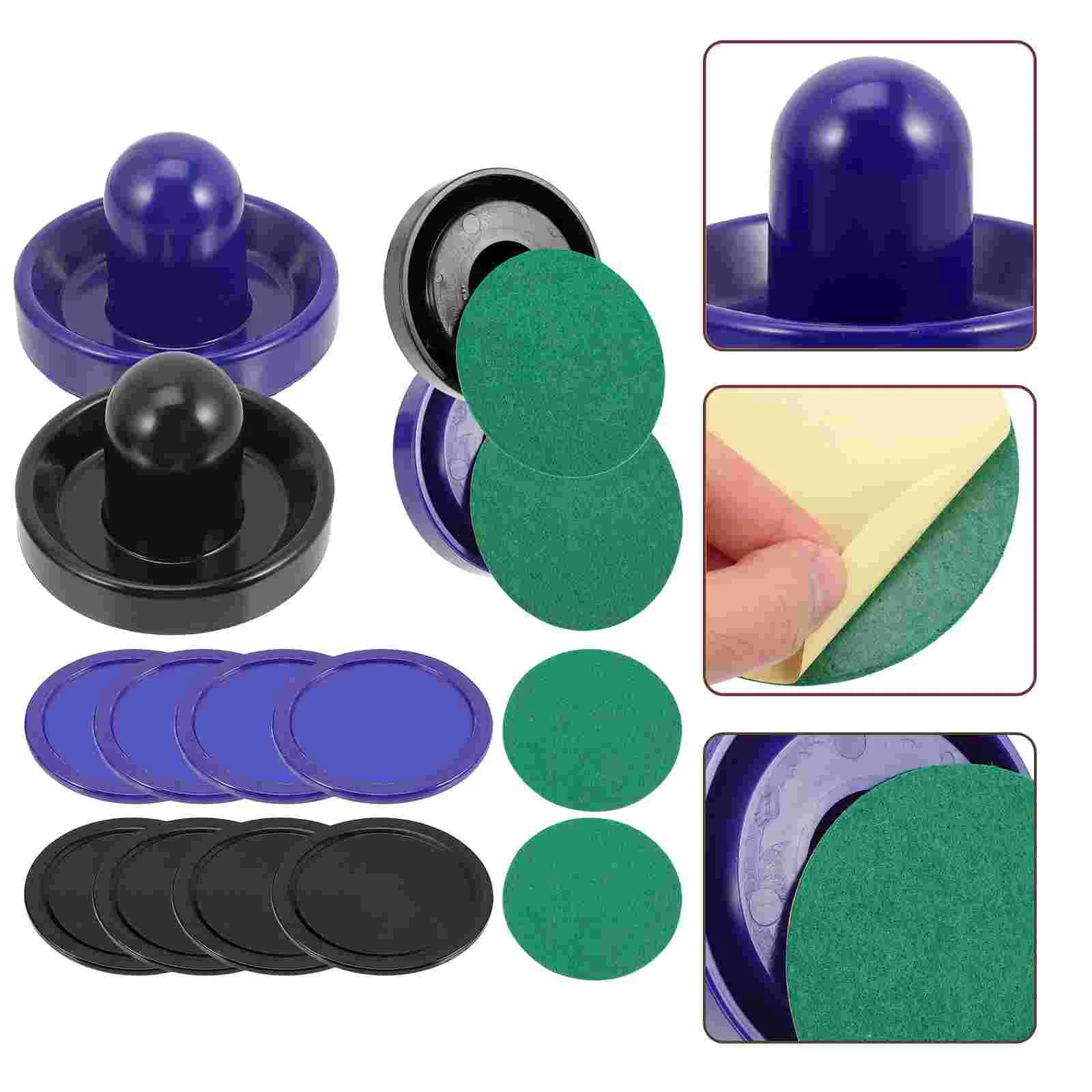 

1 Set of Air Hockey Pucks Tabletop Hockey Pushers Plastic Air Hockey Paddles Table Air Hockey Supplies