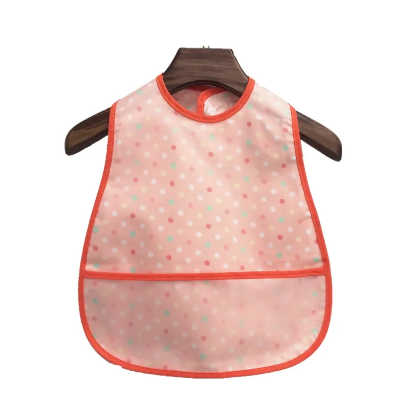 Double Button Adjustable Baby Bibs Soft EVA Waterproof Lunch Bibs Apron for Infant Children Cartoon Feeding Burp Cloths Pinafore accessoriesbaby eating  Baby Accessories