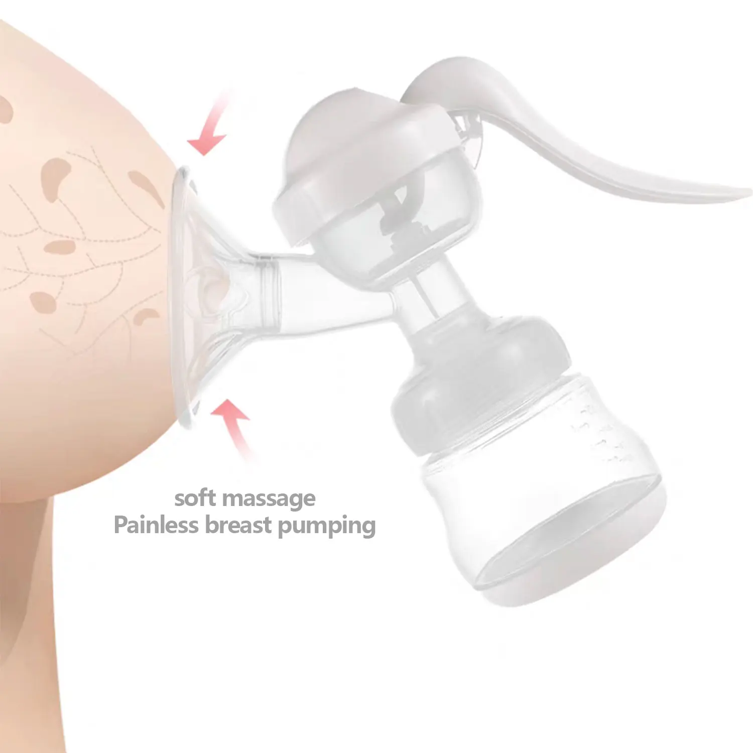 High Suction Painless Silent Portable Hand Breast Pump Maternity Products The strength is adjustable 4