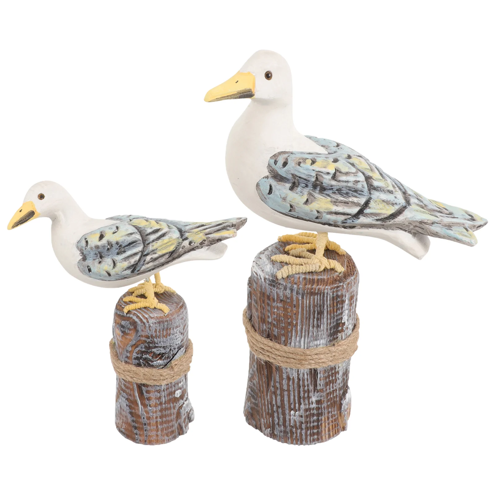 

Mediterranean Style Wood Ornaments Bedroom Figurine Beach House Decor Artistic Figurine Craft Garden Statues and Figurines