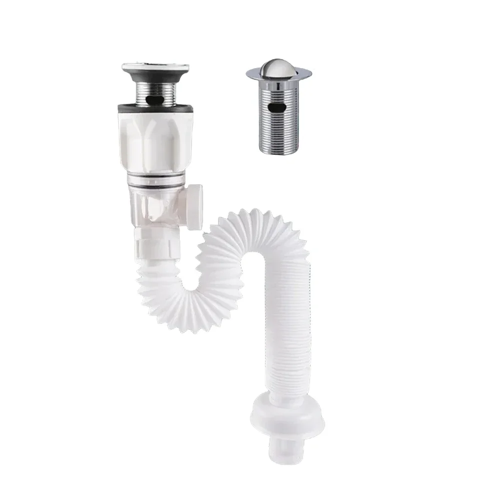 

Deodorant Stainless Steel Washbasin Anti Odor And Anti Insect Design Deodorant Drain Hose Universal Straight Wall Drain