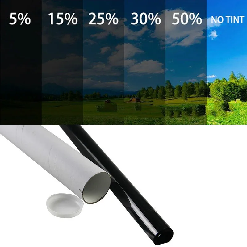 300x50cm Black Car Window Foils Tint Tinting Film Roll Window Glass Summer Solar UV Protector
