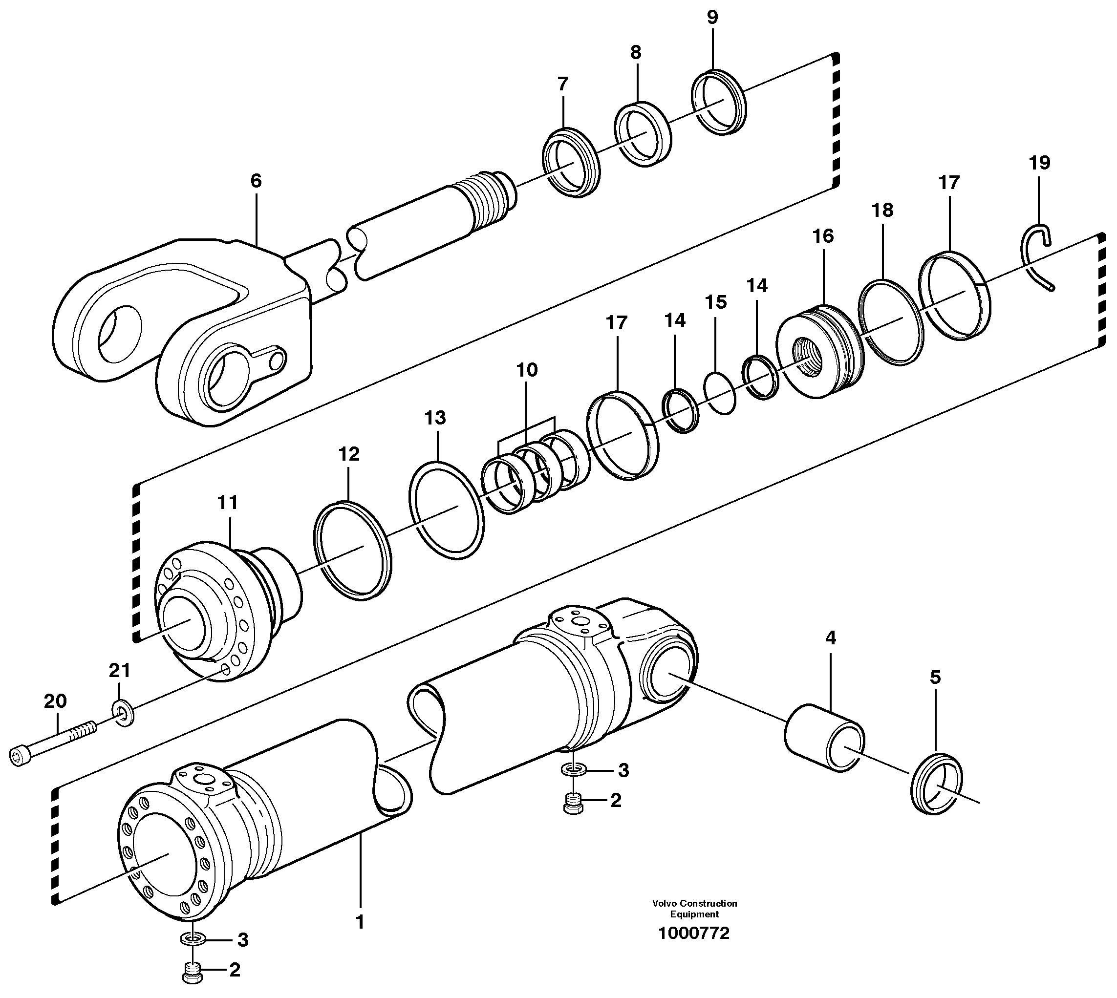 VOE 11708825 VOE11708825 LIFTING CYLINDER SEAL KIT FOR VOLVO