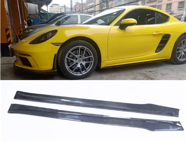 

Body Kits For Porsche 718 Cayman Boxster 981 2016-2023 FRP/Real Forged Carbon Fiber Side Skirts Aprons Extension Lip