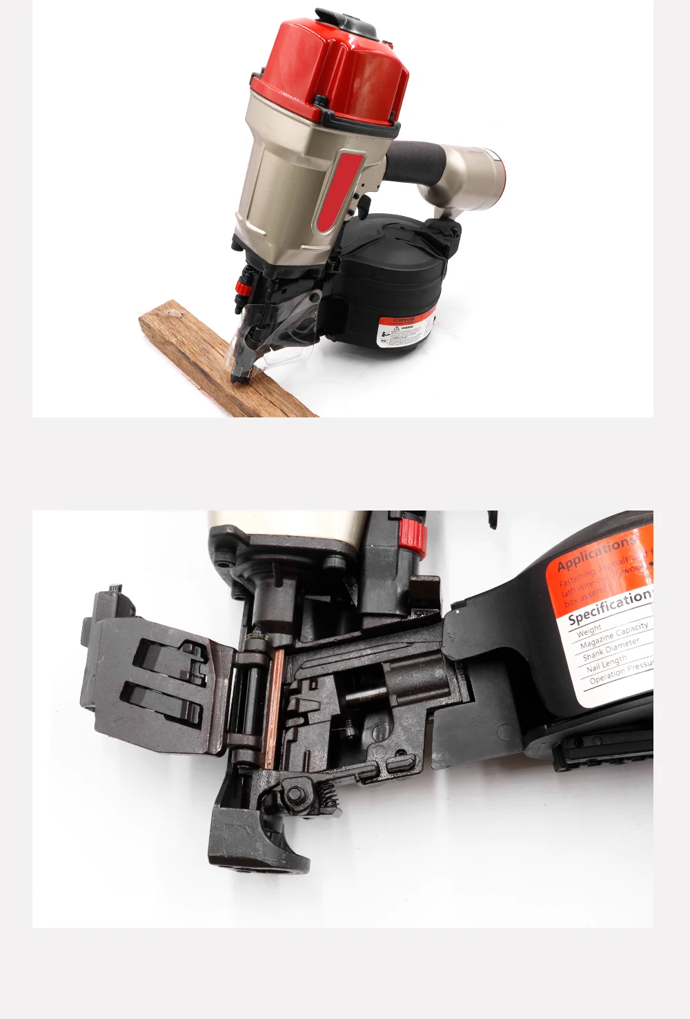 Coil Nailer CN90 And CN90B For 50-90mm Nails Heavy Duty Pallets and Crating Working MAX USA Design 6