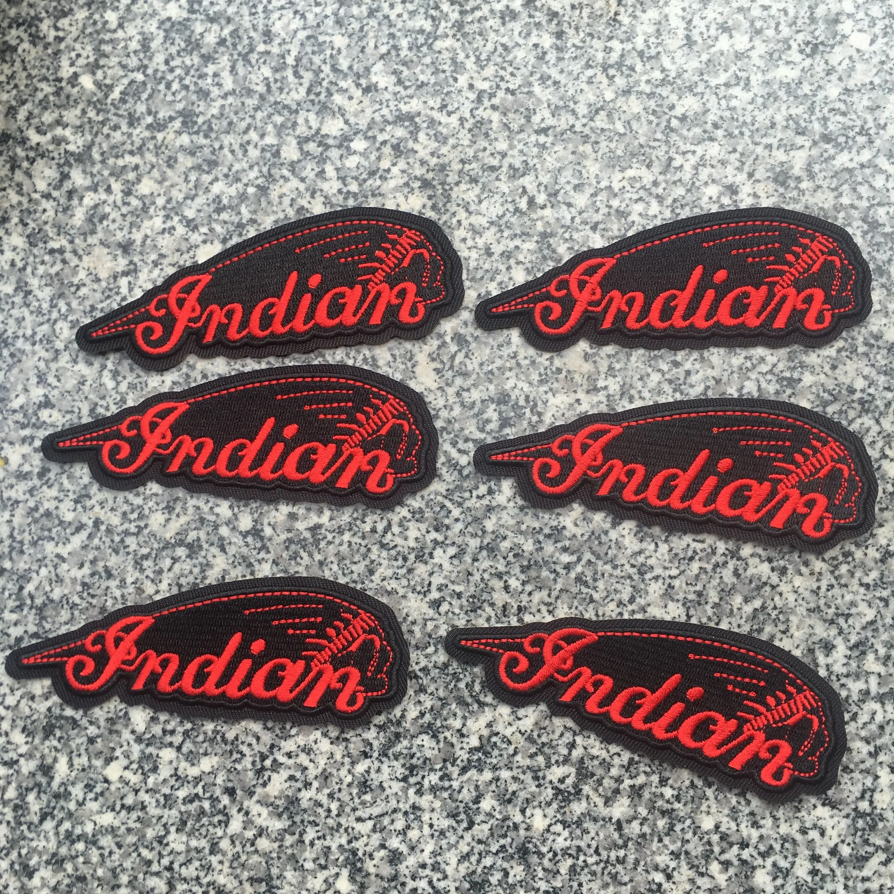 Indian Motorcycle Embroidery Iron On Patches Tactical Insignia Patch Self Adhesive Patches Clothing Sewing Supplies Apparel Accessories Hat Badge 3pcs/lot