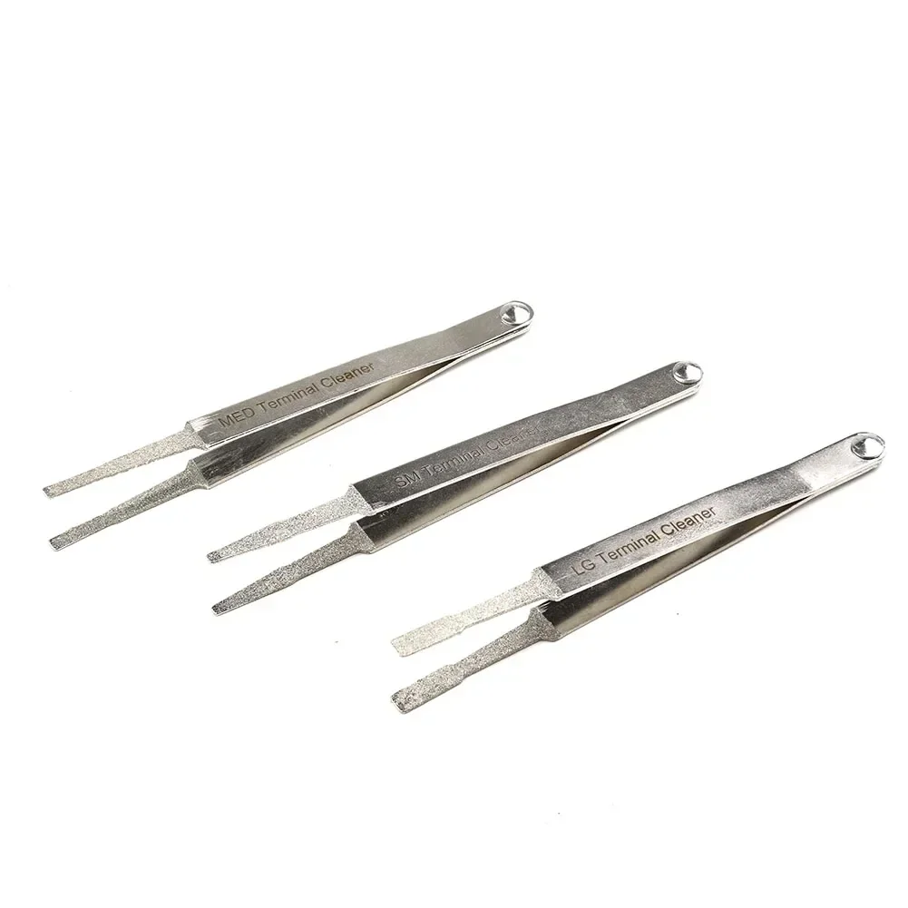 Car Repair Tool Hardware Hand Tools 3pcs/Set Electric Terminal Cleaner Kit Spade Pin Connector Car Tweezer Cleaning Tool With Highly-durable & Abrasive Coatings