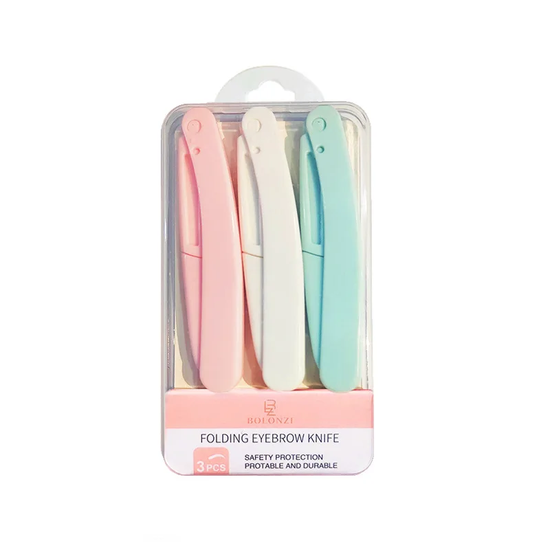 Foldable Eyebrow Trimmer for Women Replaceable Blades Beginner's Kit