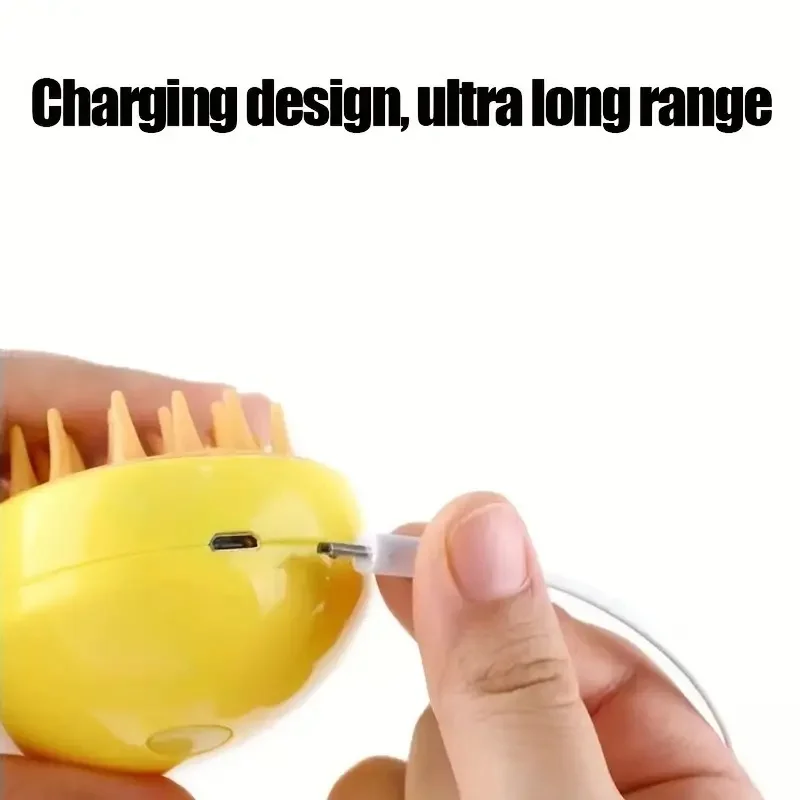 Steamy Dog Brush Electric Spray Cat Hair Brush 3 In1 Dog Steamer Brush for Massage Pet Grooming Removing Tangled and Loose Hair Best Sellers In Pet Supplies