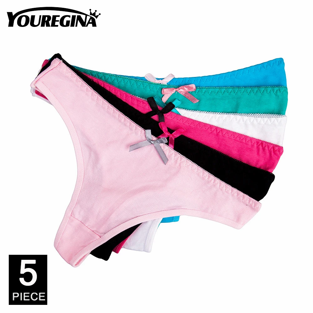 YOUREGINA Cotton Panties Women Underwear Thongs and G Strings