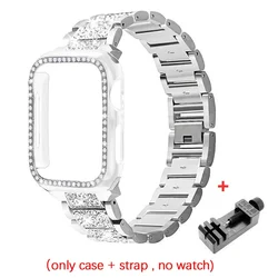 Elegant Women's Bracelet - Style Chain Strap with Metal Band - 42mm Series 10 (Silver)