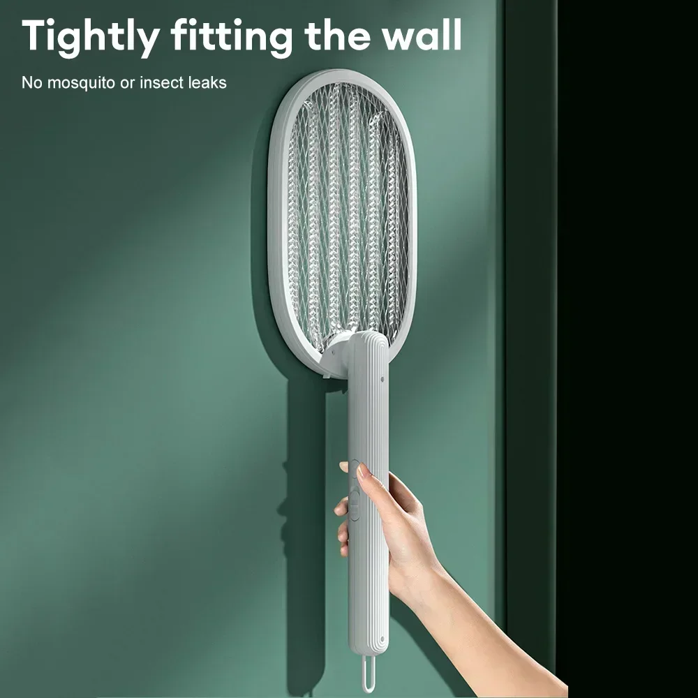 Electric Fly Swatter Foldable Mosquito Zapper Usb Rechargeable_voghion.com