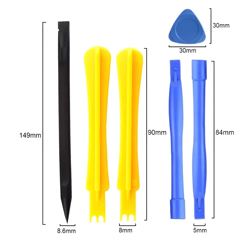 12-Piece Plastic Pry Bar Repair Kit for Electronics and Mobile Devices