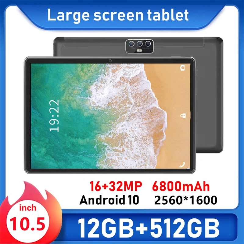 10 Inch Tablets 12 RAM 512GB ROM  Speaker Phone Tablet Pad Pro Google Play  Ten core  Android 10.0  Dual Call GPS WIFI modern tablet