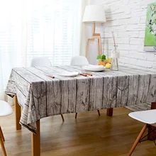 

Cotton Tablecloths, Waterproof Table Covers Bark Pattern Gray Dining Table Coffee Table Deco