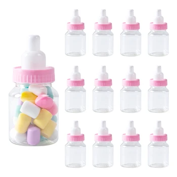 12/24Pcs Baby Shower Bottle Blue Pink Candy Gift Packaging Boxes Baby Shower Favors for Guests Birthday Gender Reveal Supplies 1