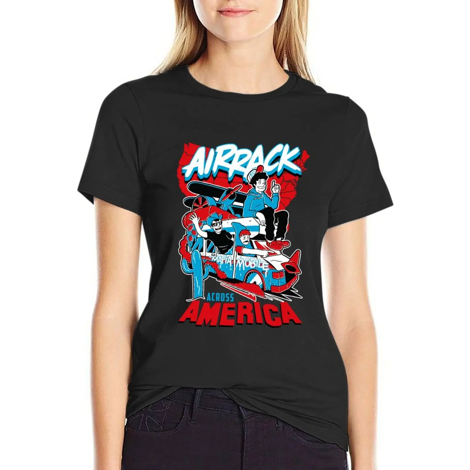 

airrack across america Tshirt T-shirt aesthetic clothes summer clothes lady clothes t-shirts for Women graphic tees funny