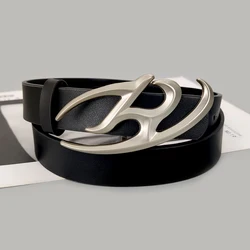 Luxury High-Quality Black PU Leather Designer Corset Belt - 102x2.8cm (Black belt)