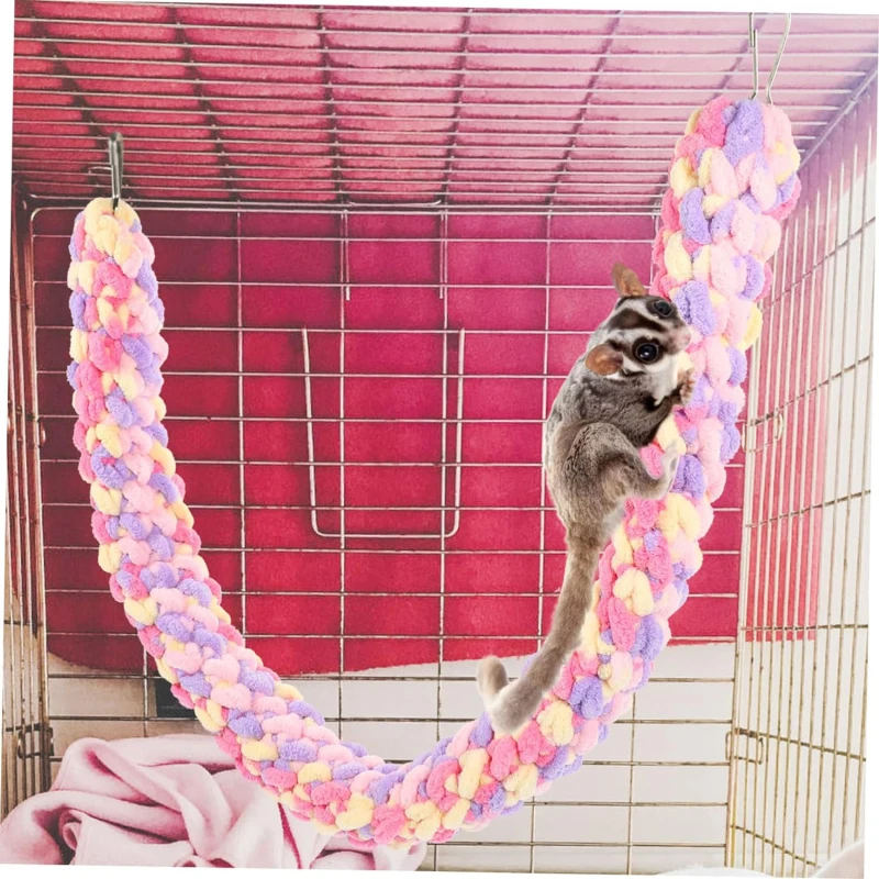 Climbing Rope Pets Sugar Glider Gnawing Toy Hamster Parrot Swing Weaving Ropes Cage Hanging Decoration Pet Keeping Supplies