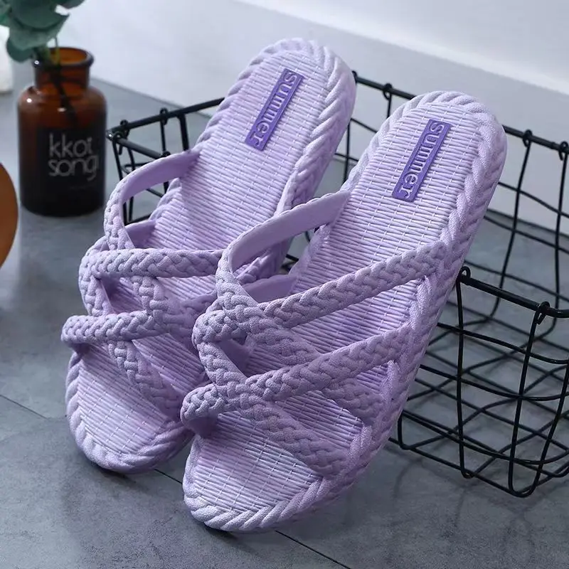 

Women's Summer Casual Slippers Soft Bottom Non Slip Were Resistant Comfortable Silent Odor Proof Home Slipper Bathroom Slippers