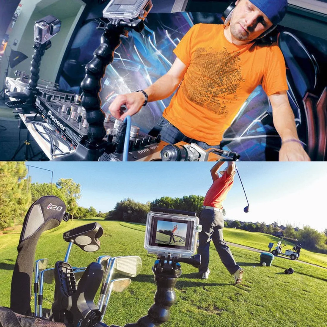 PULUZ Jaws Flex Clamp Mount for GoPro NEW HERO12 11 10 9 8 7 for DJI Osmo Action Xiaoyi and Other Action Cameras 6