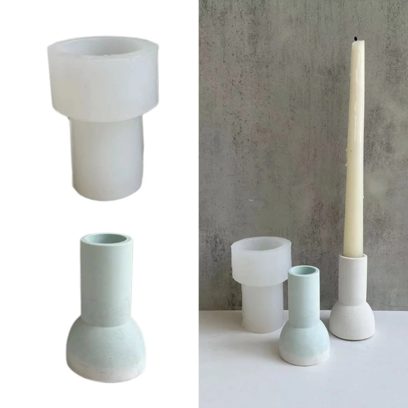 

Candle Holder Silicone Resin Mold Candlestick Holder Epoxy Silicone Casting Mold Candle Holder for Wedding Dinning Party